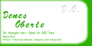 denes oberle business card